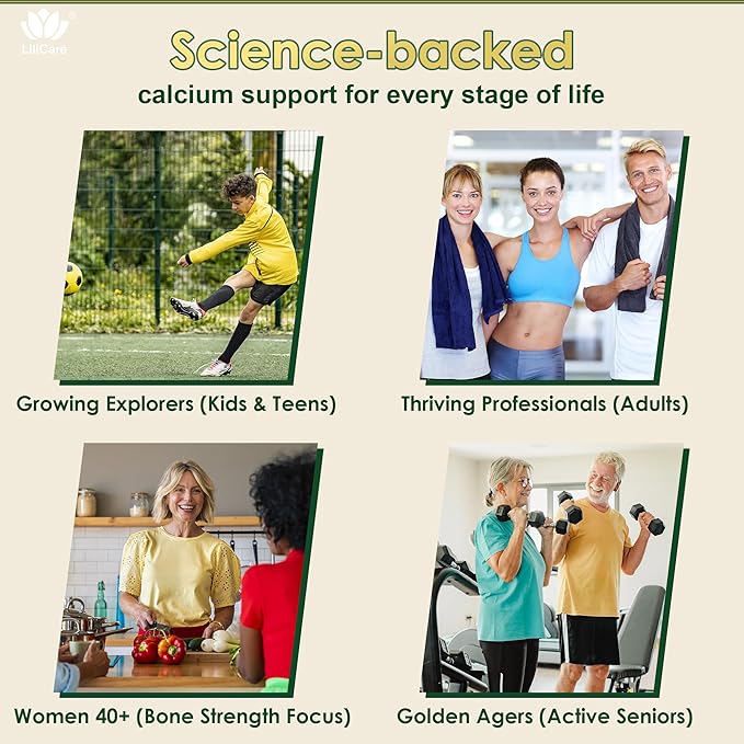 2 Pack - Plant Based Calcium Gummies 600mg with Vitamin D3 K2, Magnesium, Zinc for Bone Strength, Sugar Free Calcium Supplements for Women & Men (Certified Vegan) from Sustainably Organic Red Algae