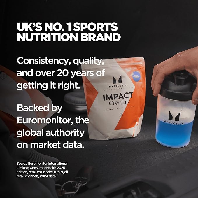 Myprotein Creatine Monohydrate Powder, 50 Servings (0.55lbs) Pure Unflavored Creatine Powder, Post/Pre Workout Supplement for All Sports & Exercises