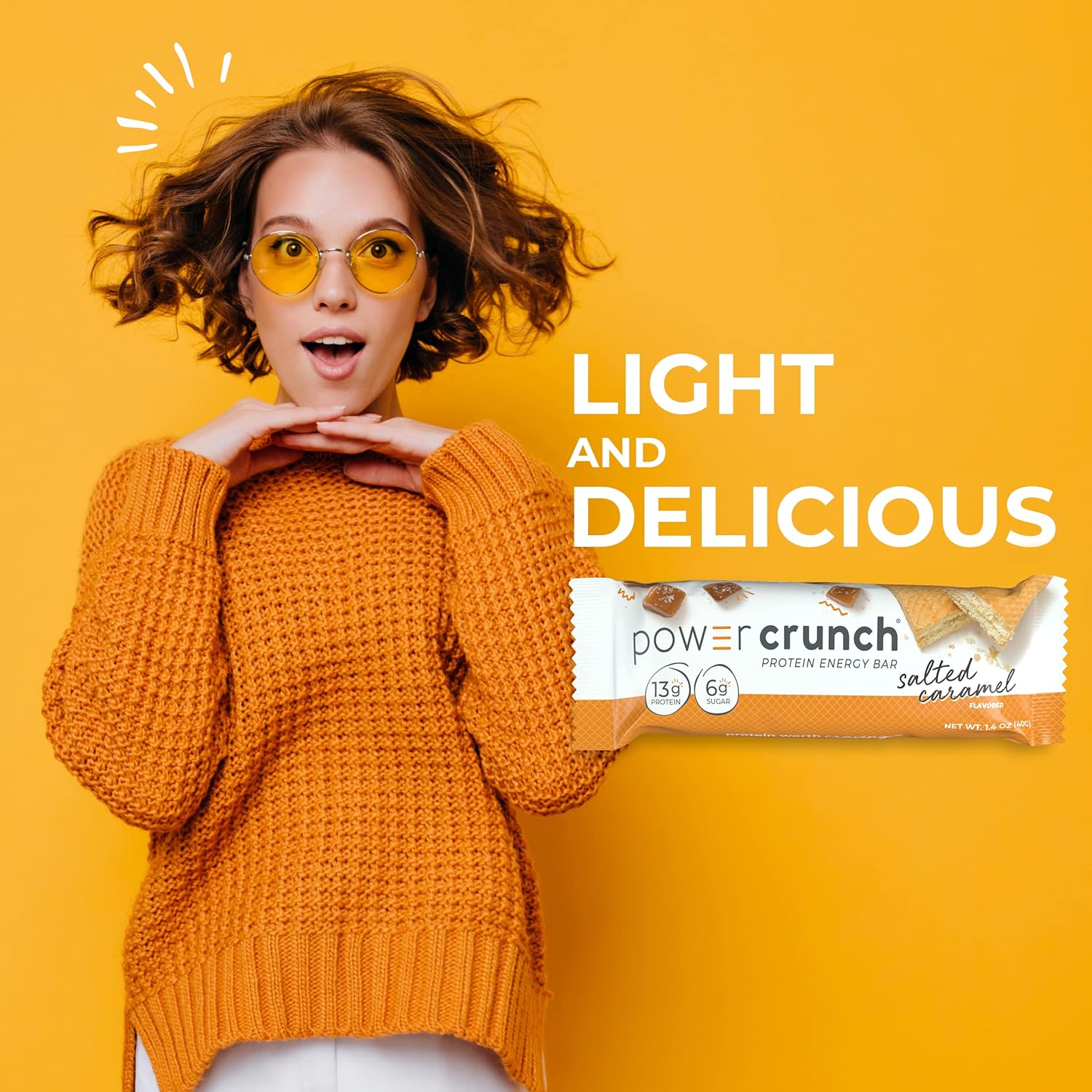 Power Crunch Protein Wafer Bars, High Protein Snacks with Delicious Taste, Salted Caramel, 1.4 Ounce (12 Count) (Pack of 2)