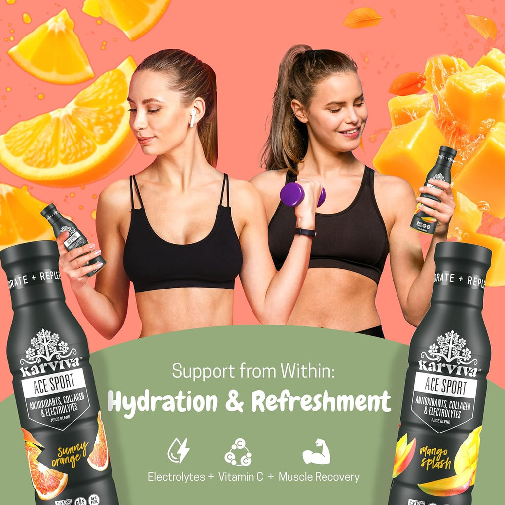 Karviva Organic Detox Juice Cleanse & Immunity Boost, Ancient Remedies for Gentle Detox & Restore Digestion, Prebiotics, Vitamin C, D & Marine Collagen, Low-Sugar, Gluten-Free, 1 to 3 Day Use, (6 BPA-Free Bottles, 12 oz Each)