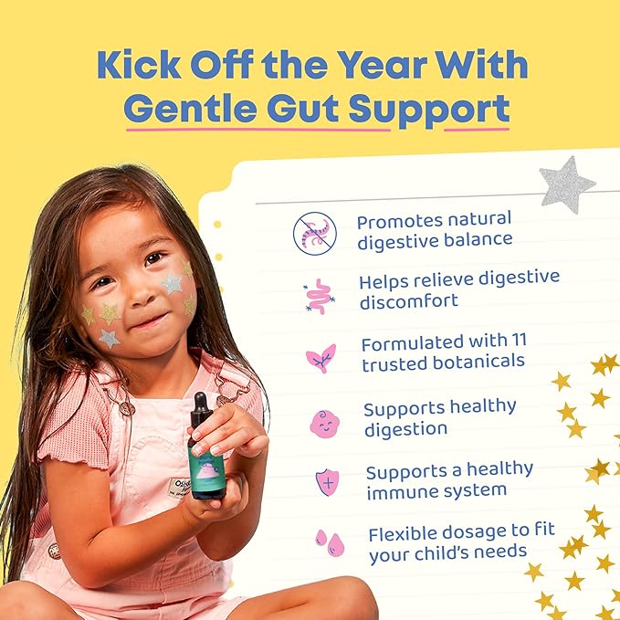 JoySpring ParaPatrol Kids’ Herbal Blend – Alcohol-Free Liquid Supplement with Black Walnut and Wormwood Extract | Supports Digestive Health | Natural Raspberry Flavor – 30 Servings