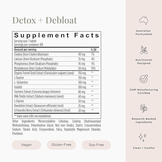 JSHealth Vitamins Detox and Debloat Liver Health Formula | Liver Detox Pills | Debloating Formula with Milk Thistle, Turmeric, Fennel | Liver Cleanse Supplement (60 Tablets, Pack of 2)