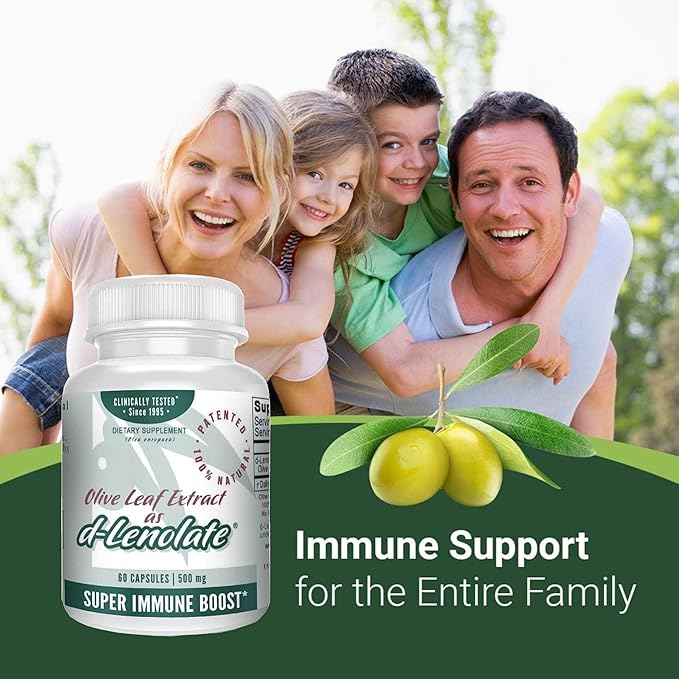 East Park Olive Leaf Extract (OLE) Super Strength d-Lenolate 500mg | 18% or More Oleuropein Immune System Booster | 60 Vegetarian Capsules (Non-GMO)