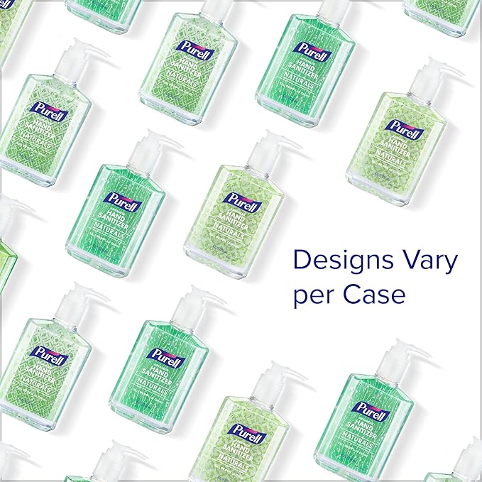 PURELL Advanced Hand Sanitizer Naturals with Plant Based Alcohol, Citrus Scent, 8 fl oz Pump Bottle (Pack of 4) - 9626-06-ECDECO