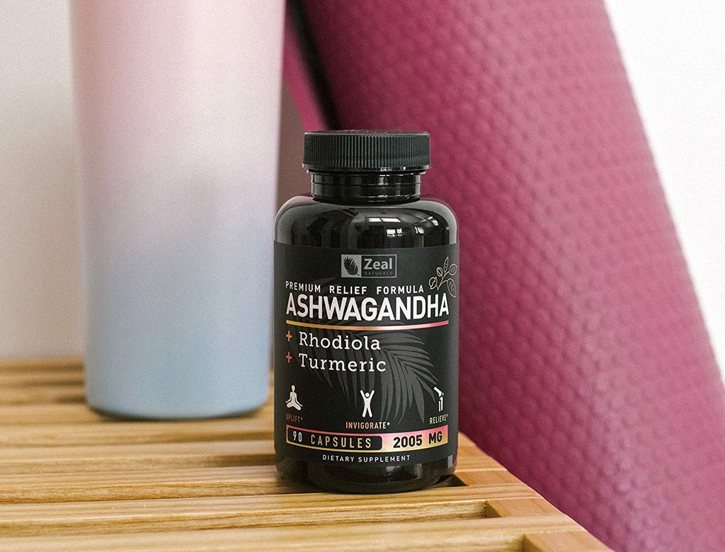 Ashwagandha Complex - Organic Ashwagandha Root Powder + Rhodiola Rosea + Turmeric - Premium Support Formula - Ashwagandha Capsules Supplement