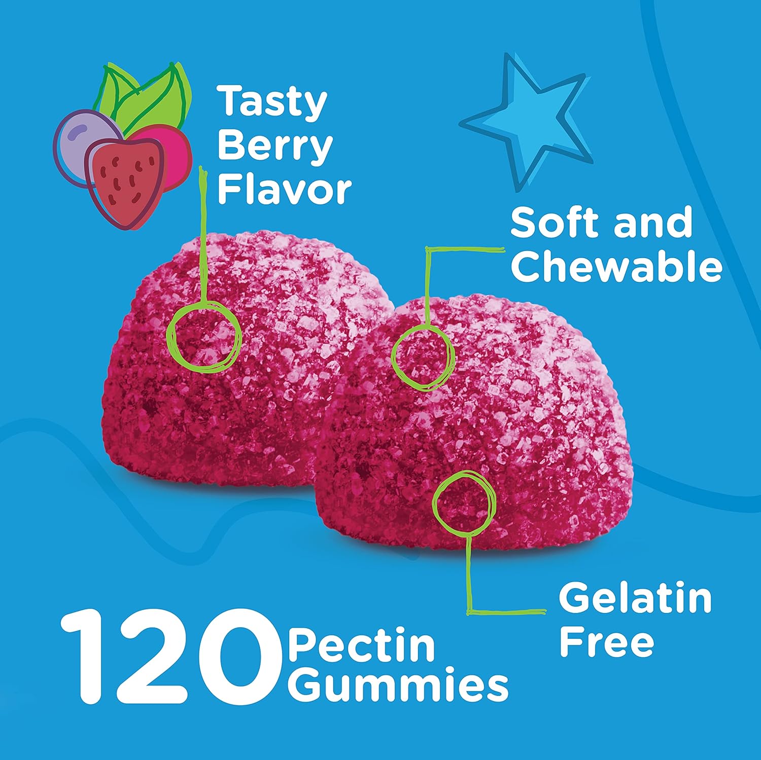 Viteey Vitamin D3 Kids Gummies 25mcg 1000 IU - Bone Health, Immune Health, Joint Muscle Support - Vegetarian, Gelatin Free, Gluten Free, GMO Free - Tasty Chewable Berry Flavored