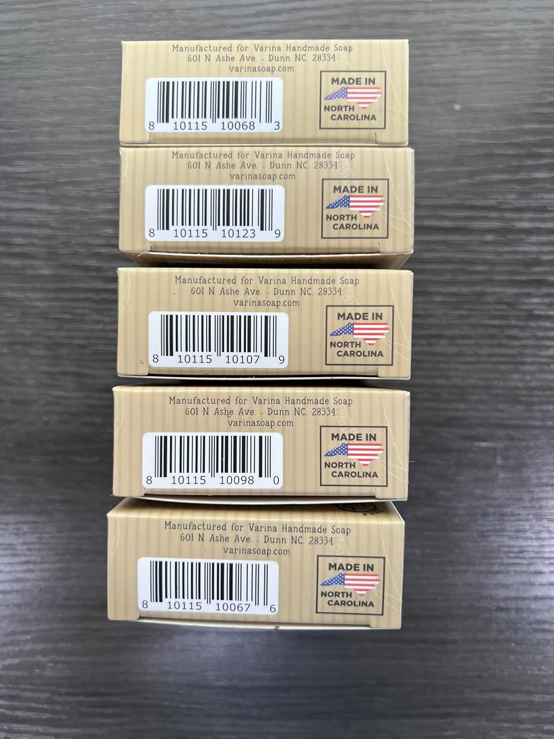 Varina Organic Charcoal Variety Bar Soap - Gentle Cleansing for Sensitive Skin, Herbal and Mint - 5 Pack