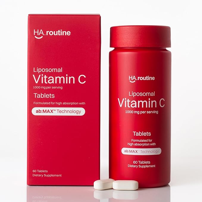 Liposomal Vitamin C 1000mg Tablets – High Absorption Immune & Antioxidant Support – Supplement for Skin & Wellness – 60 Tablets, 30 Servings