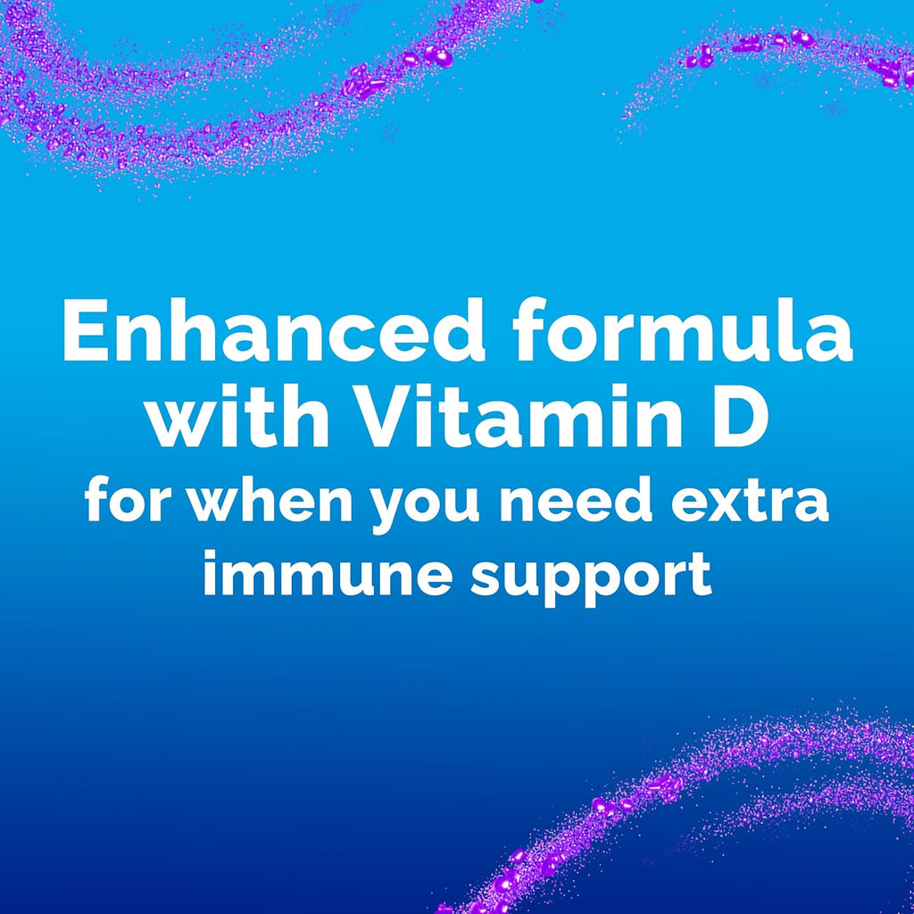 Emergen-C Immune Plus Crystals, On-The-Go Immune Support Supplement with Vitamin C, Vitamin D, B Vitamins, Zinc and Manganese, Berry Lemonade, Back to School Essentials - 28 Stick Packs