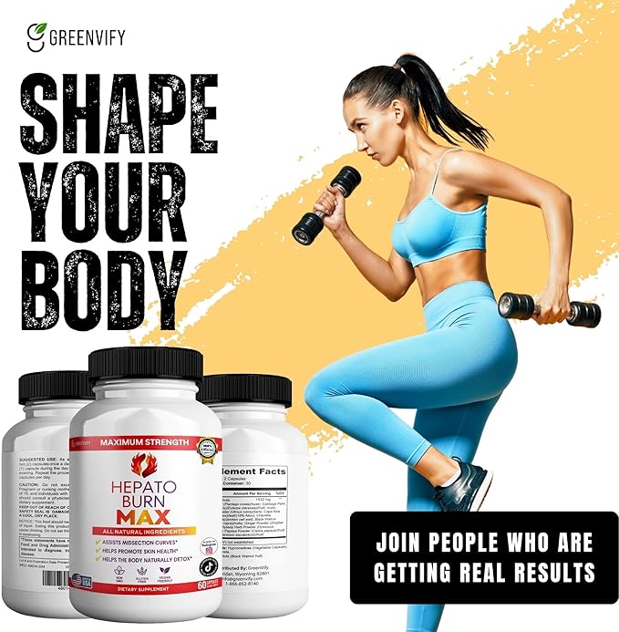 Hepato Burn Max, Maximum Strength Natural Detox Supplement, 60 Capsules, Vegan, Gluten Free (3)