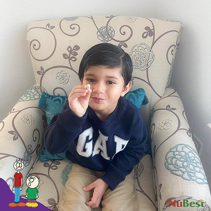 NuBest Tall | Support Bone Strength, Bone Health, Enhanced Immune and Whole Body Wellness with Calcium, Collagen, and Herbs for Ages 5+ & Teens | 60 Capsules