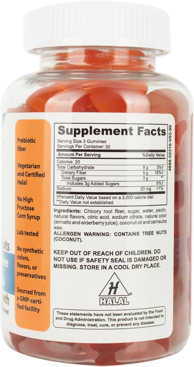 DrFormulas Nexabiotic Prebiotic Fiber Gummies Supplement for Kids Constipation Relief | Adults & Kids Stool Softener for Healthy Digestion, Halal, Vegetarian, Gluten Free, 30-Day Chewable Supply