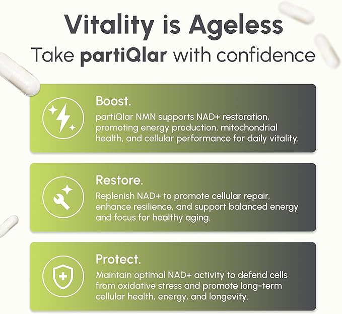 NMN Supplement 500mg – Nicotinamide Mononucleotide NMN & Booster for Cellular Energy, Longevity & Healthy Aging – 2-Month Supply (60 Capsules)