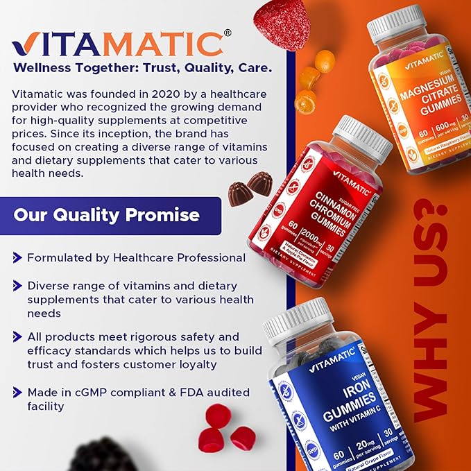 Vitamatic Extra Strength Vitamin B12 5000 mcg (Methyl B12) Gummies - 120 Count - Energy Metabolism Support and Nervous System Health Support, Natural Cherry Flavored (3)