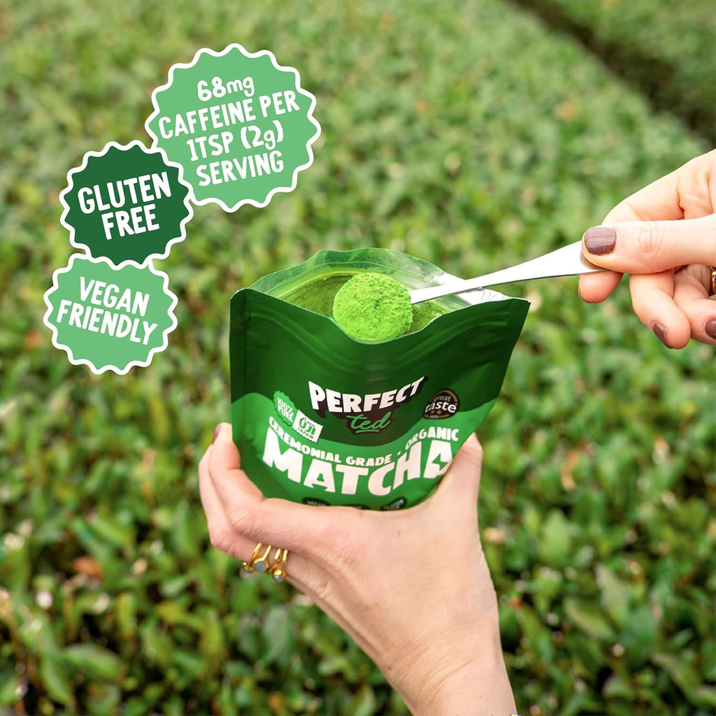 Perfect Ted Powder | Organic Matcha 30g | Organic Ceremonial Grade Matcha | Japanese Matcha Tea Powder | Matcha Fuel | (30 Servings)