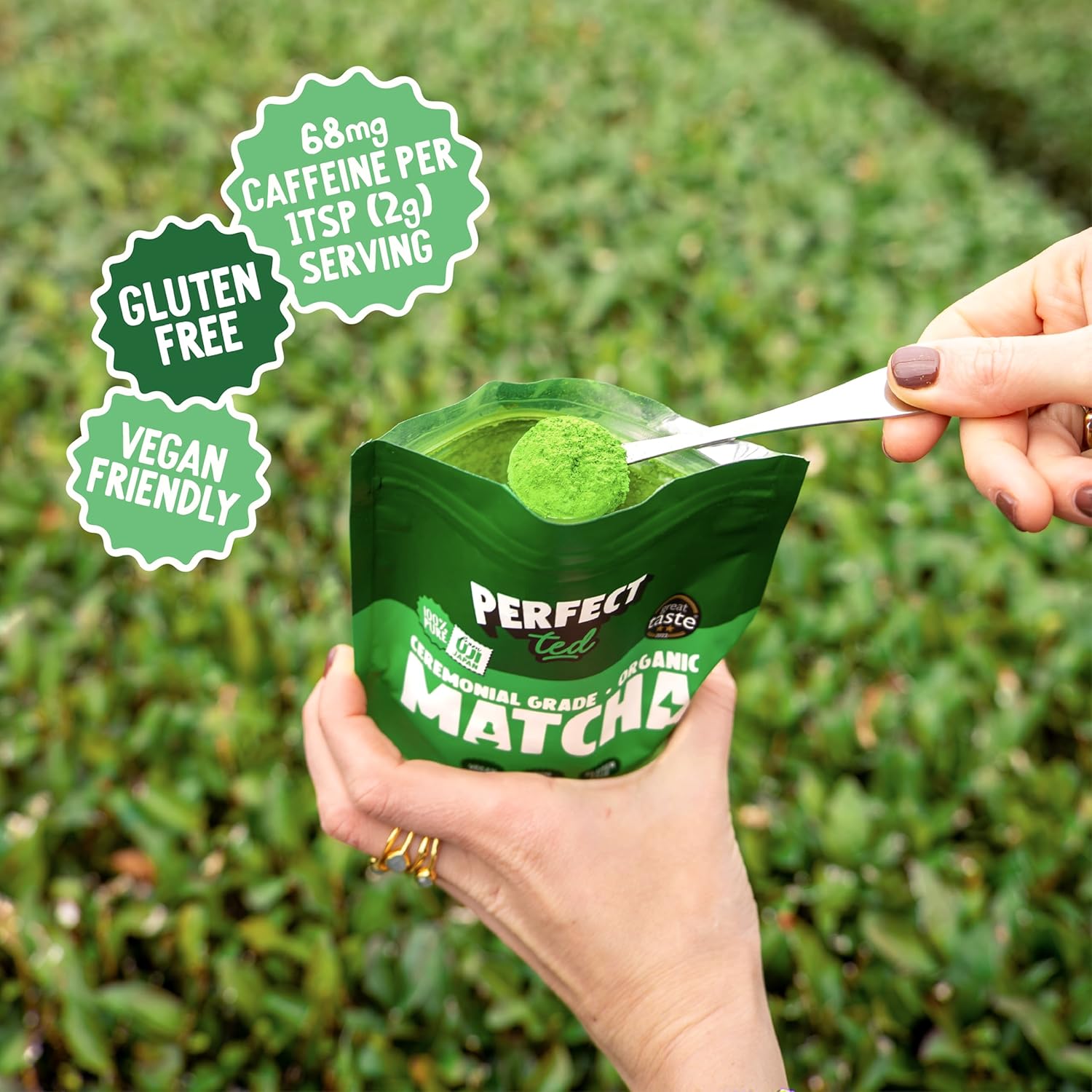 Perfect Ted Powder | Organic Matcha 30g | Organic Ceremonial Grade Matcha | Japanese Matcha Tea Powder | Matcha Fuel | (30 Servings)