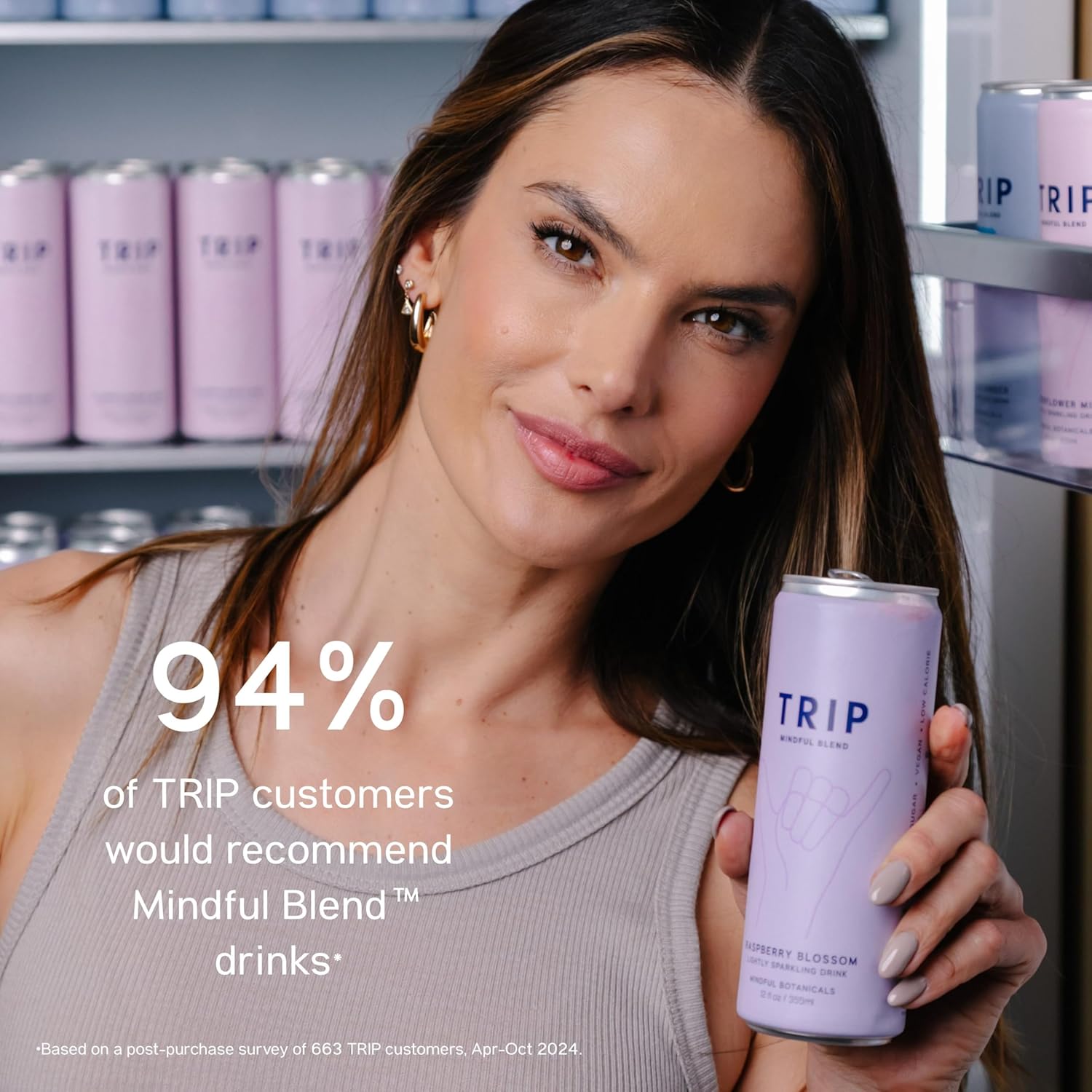 Trip Mindful Blend, Lightly Sparkling Adaptogen Seltzer, Mocktail w/ 120mg Magnesium Citrate with Ashwagandha, Lions Mane & L Theanine, No Added Sugar, Vegan, Peach Ginger, 12 Oz, 12Pk