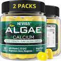 (2 Pack) Calcium Gummies for Women, Sugar Free Calcium Supplement from Sustainable Algae (3rd Party Tested) with Vitamin D3 K2, C, Zinc, Boron, Manganese for Bone Strength, Calcium Absoption, Vegan
