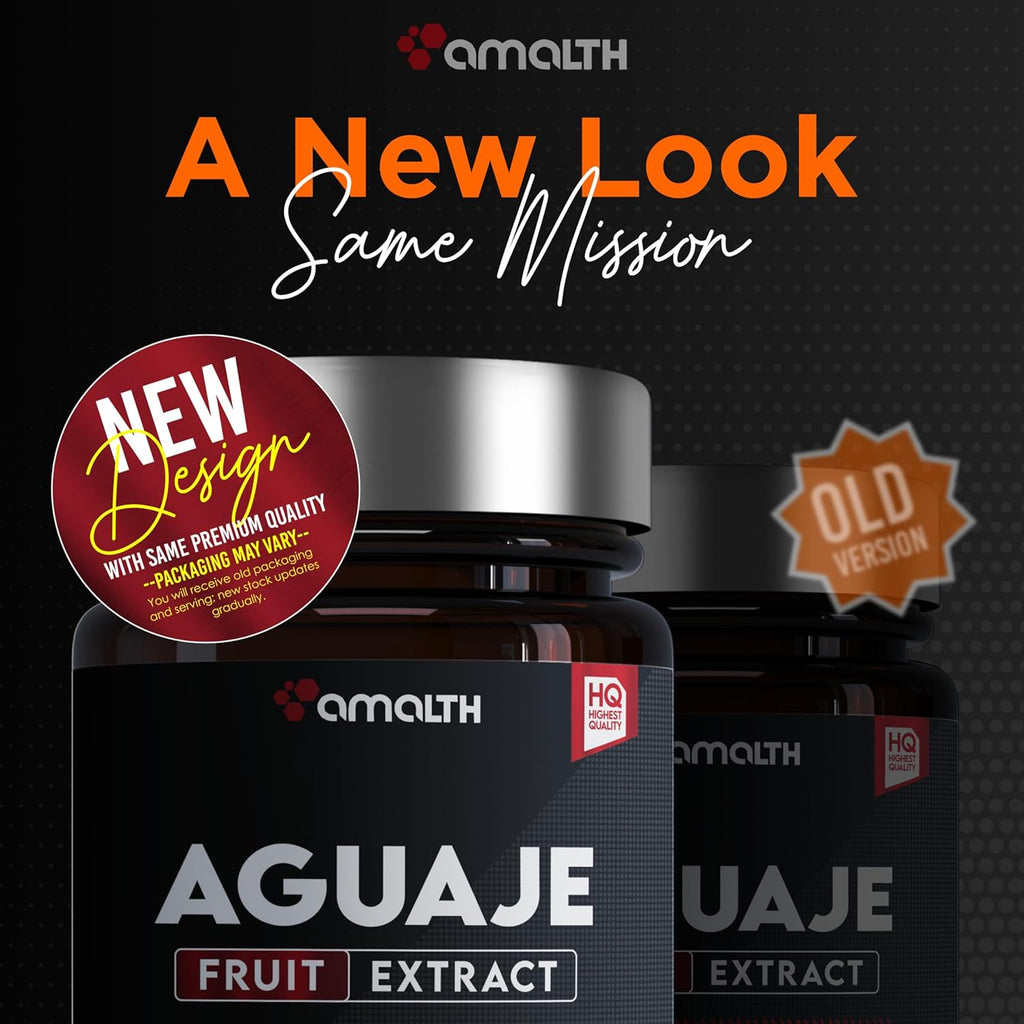 Amalth Aguaje Curves Capsule for Women 1000 mg- Extra Strength from Peru Natural Supplements- 120 Capsules Non- GMO Premium Quality Pills