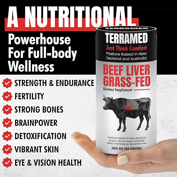Beef Liver Supplement Grass Fed | Beef Organs Gummies for Women | Pasture Raised in New Zealand | High in Vitamin A B12 & Heme Iron | Non-GMO | Hormone & Pesticide Free | Tastes Delicious | 60 Gummies