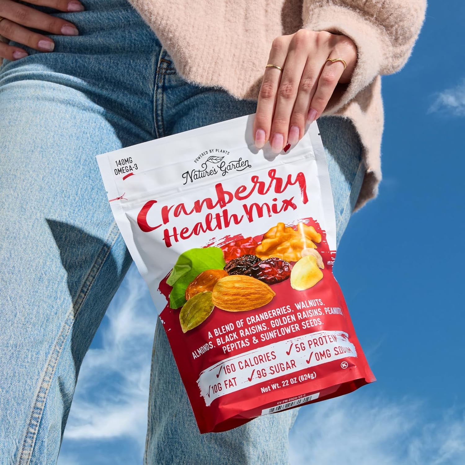 Nature's Garden Cranberry Health Mix – Power Up, Heart Healthy, Gluten Free, Antioxidant Rich, Cholesterol Free, Sodium Free, No Artificial Ingredients – 22 Oz Bag (Pack of 1)