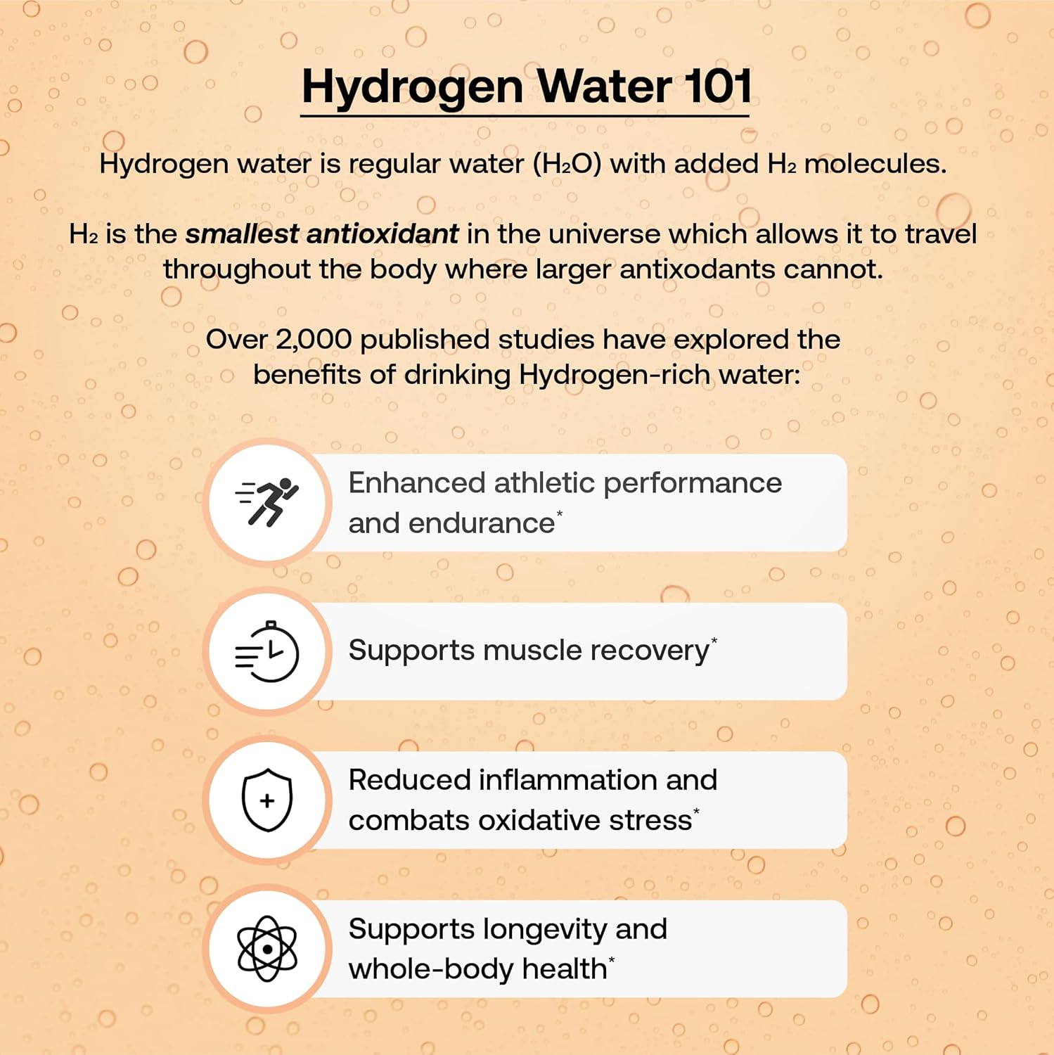 Hydrofy Hydrogen Water + Electrolytes Drink Mix | H2 Hydration Packets with Molecular Hydrogen, Sodium, Potassium, Magnesium, Calcium, and Minerals | No Sugar | Orange + Caffeine 25 ct