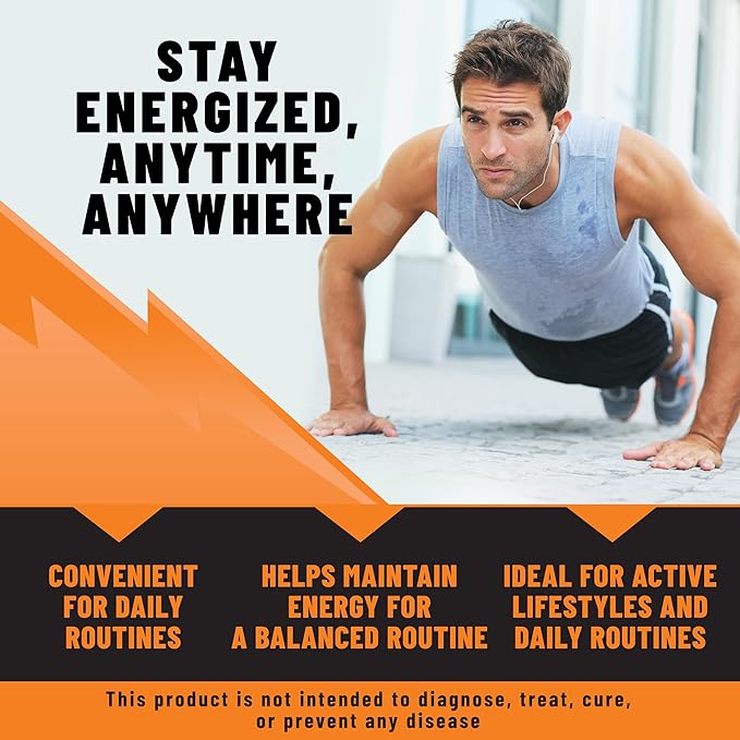 Energy Patches with Vitamin B12-36 Pcs | Energy, Mental Focus & Vitality | Perfect Active Lifestyles, Fitness, Workouts, Travel & Daily Use