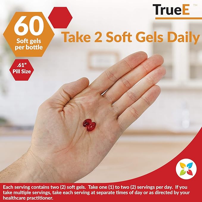 NatureCity True-E Full Spectrum Tocotrienols Vitamin E & Natural Alpha Tocopherol Supplement | Sustainable Tocotrienols from Evnol Suprabio | Non-GMO Vitamin E Complex | 120 Soft gels