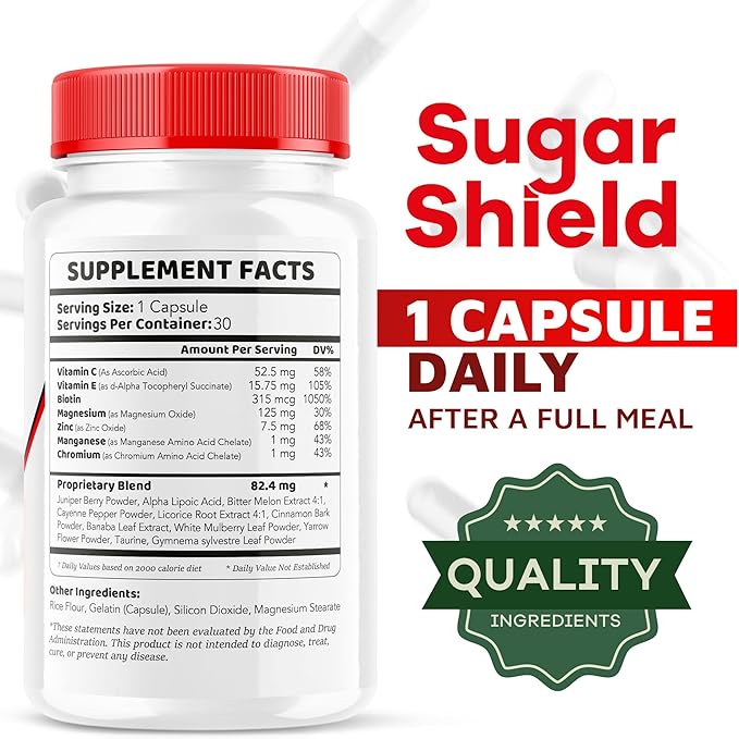 (3 Pack) Sugar Shield, Sugar Shield Blood Support, Sugar Shield Pills, Sugar Shield Capsules, Sugar Shield All Natural, SugarShield, Sugar Shield Advanced Formula, Sugar Shield Reviews, 90 Capsules
