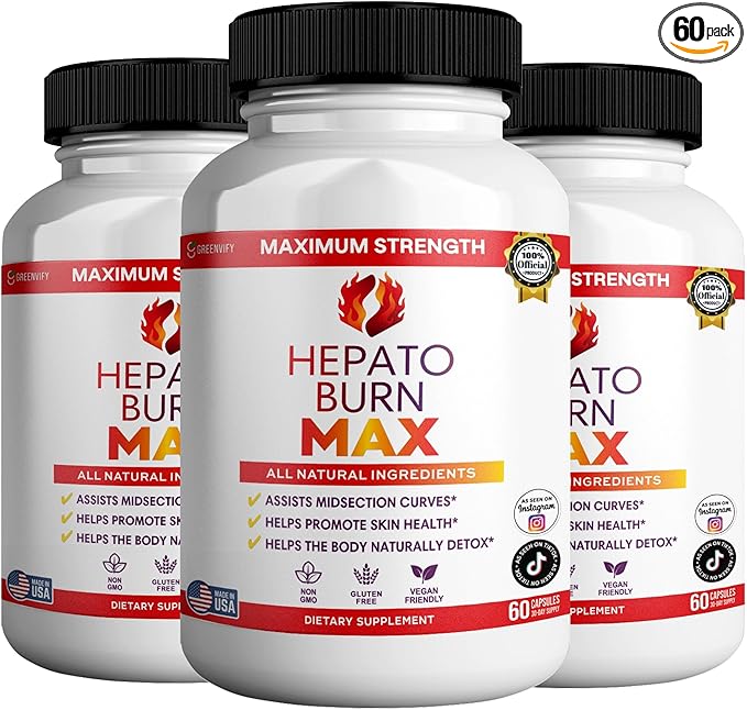 Hepato Burn Max, Maximum Strength Natural Detox Supplement, 60 Capsules, Vegan, Gluten Free (3)