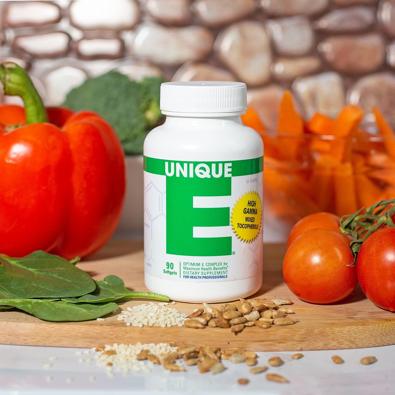 UNIQUE E A.C. Grace Company, Mixed Tocopherols Concentrate Softgels, 90 Count