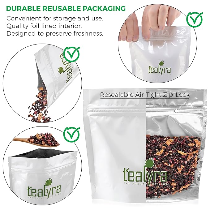 Tealyra - Grandma's Garden Berry - Fruit Tea Blend - Hibiscus & Berries Herbal Loose Leaf Tea - Vitamins Rich - Caffeine-Free - Hot & Iced - 110g (4oz)