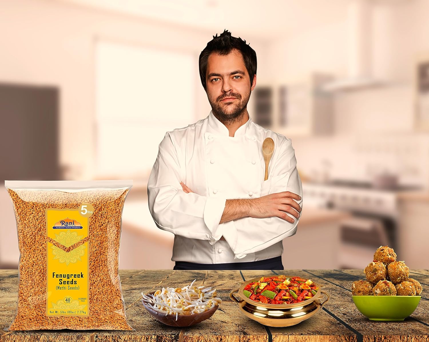 Rani Fenugreek (Methi) Seeds Whole 80oz (5lbs) 2.27kg Bulk Trigonella foenum graecum ~ All Natural | Vegan | Gluten Friendly | Non-GMO | Kosher | Indian Origin, used in cooking & Ayurvedic spice