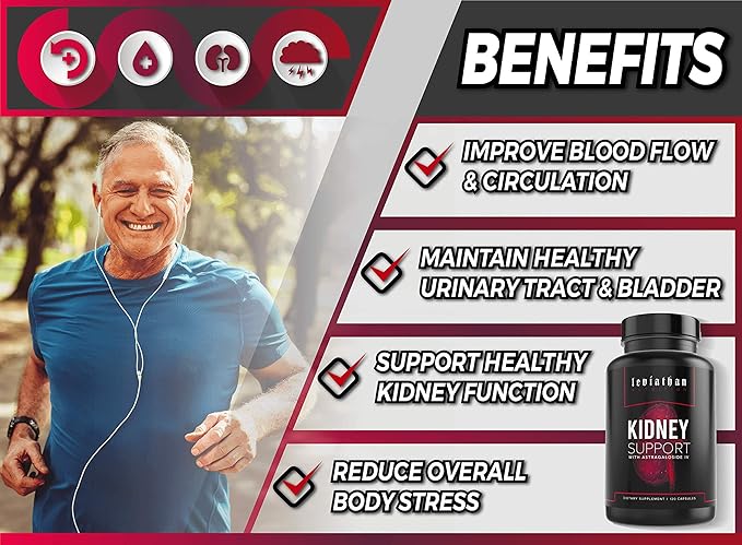 Leviathan Super Kidney Cleanse & Urinary Detox Formula | Optimal Kidney Health & Gallbladder Formula | Full Restore & Detox - Manage Kidney Stones | 120 Caps